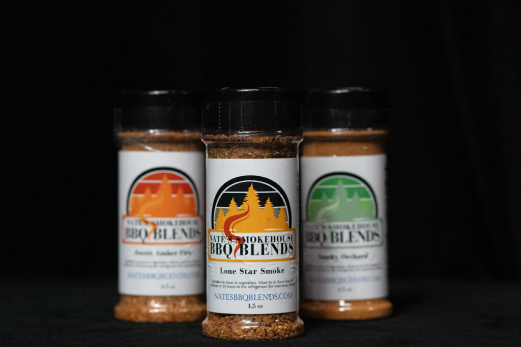 3 of Nates BBQ seasonings