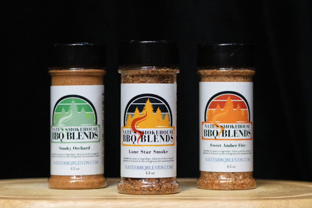 3 of Nates BBQ seasonings