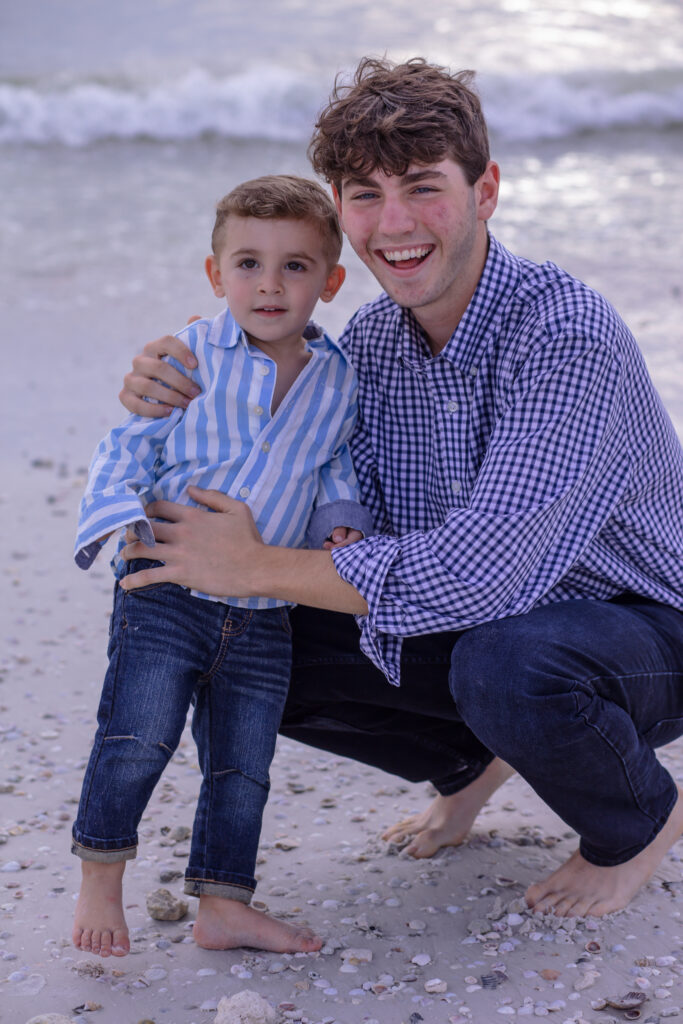 2 brothers on the beach
