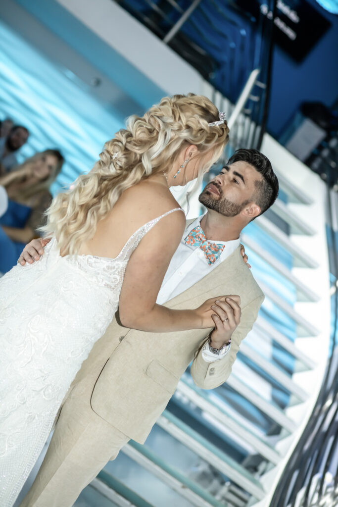bride and groom and their first dance