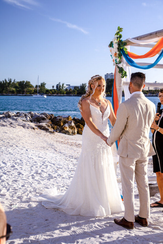beach wedding ceremony