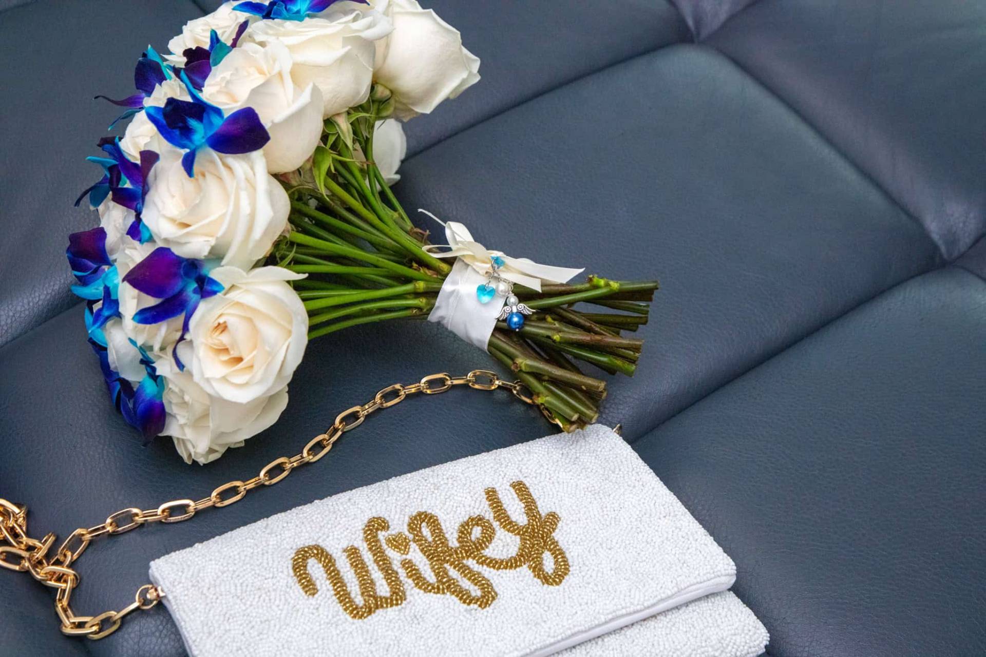 wifey purse with flowers