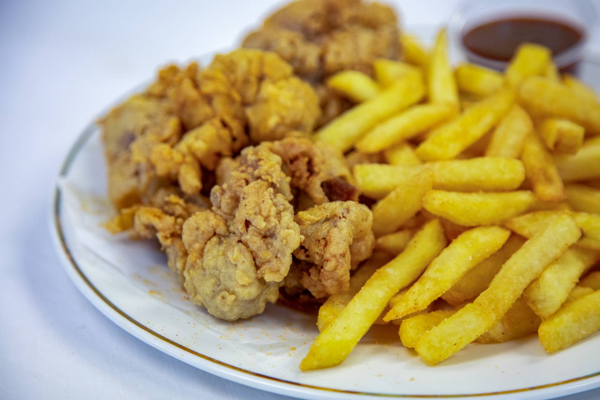 chicken gizzards with fries